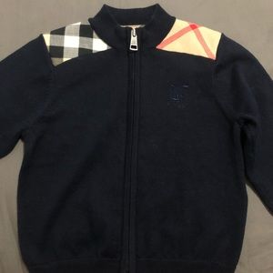 Authentic Burberry Zip sweater 18m